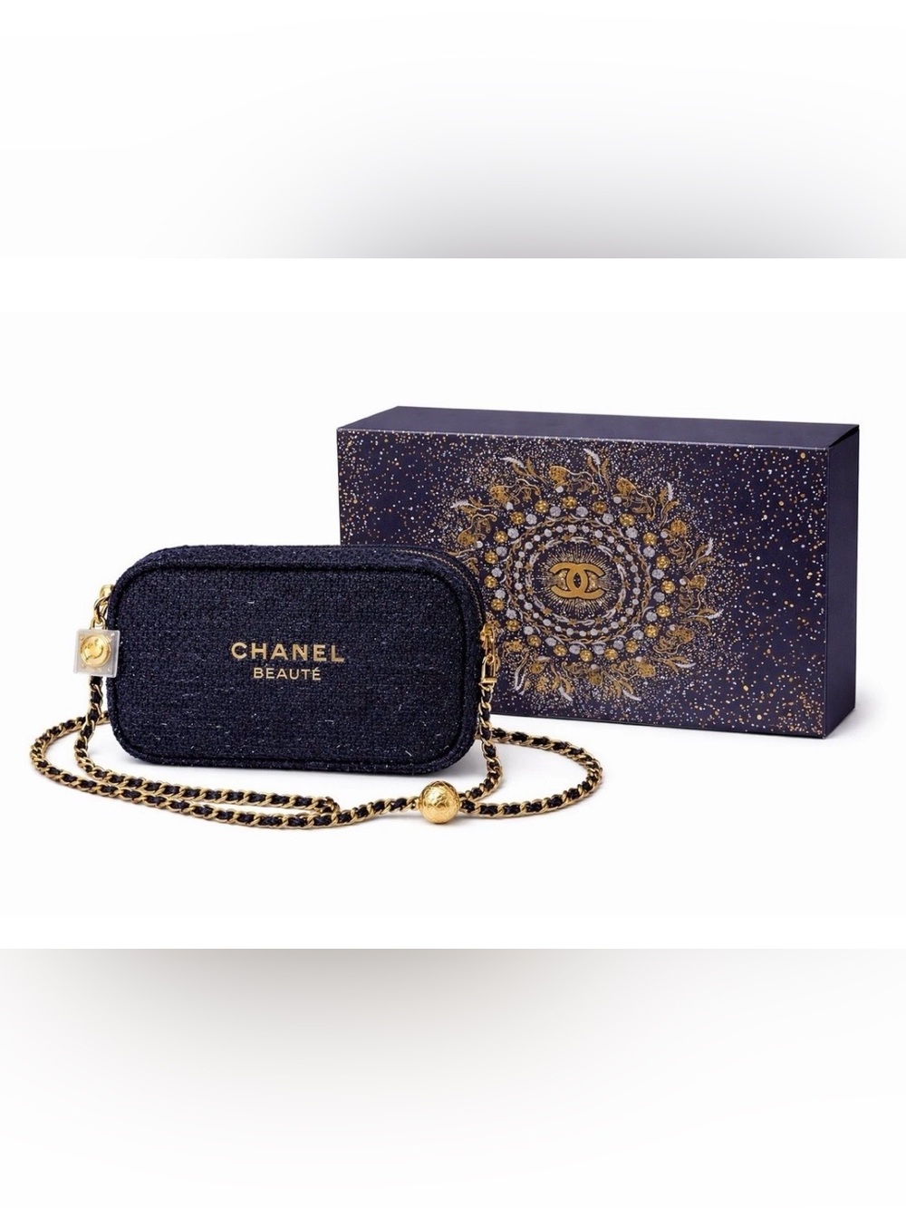 SOLD‼️‼️GWP Crossbody Pouch with Gold Chain new with box